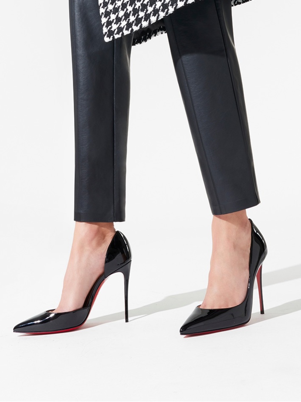 Christian Louboutin Black Patent Iriza 100 Heels 37.5